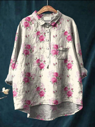 Harmine blomstret bluse til kvinder