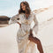 Boho Women's Perséphone Dress - Long Sleeves, Flowy Cut and Artistic Boho Details