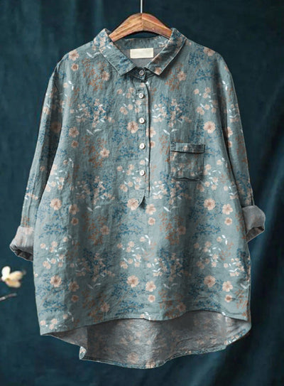 Harmine blomstret bluse til kvinder