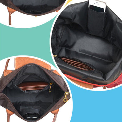 Women’s Handbag with Zipper Closure and Top Handles