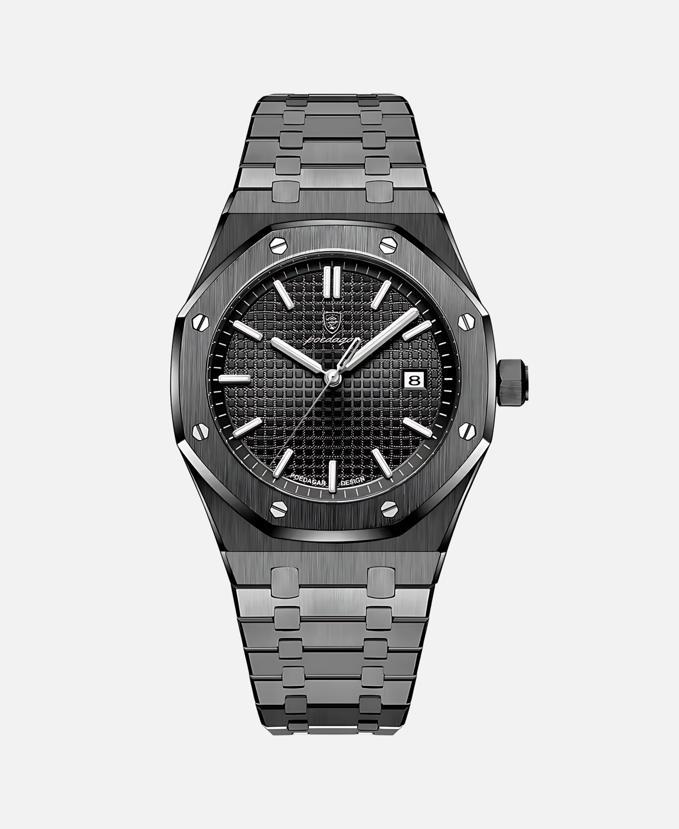 Elegant 41mm men's wristwatch with stainless steel case