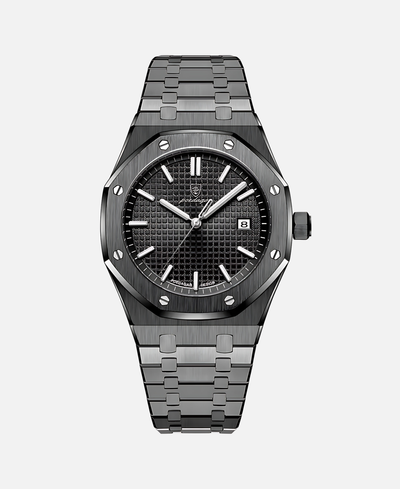 Elegant 41mm men's wristwatch with stainless steel case