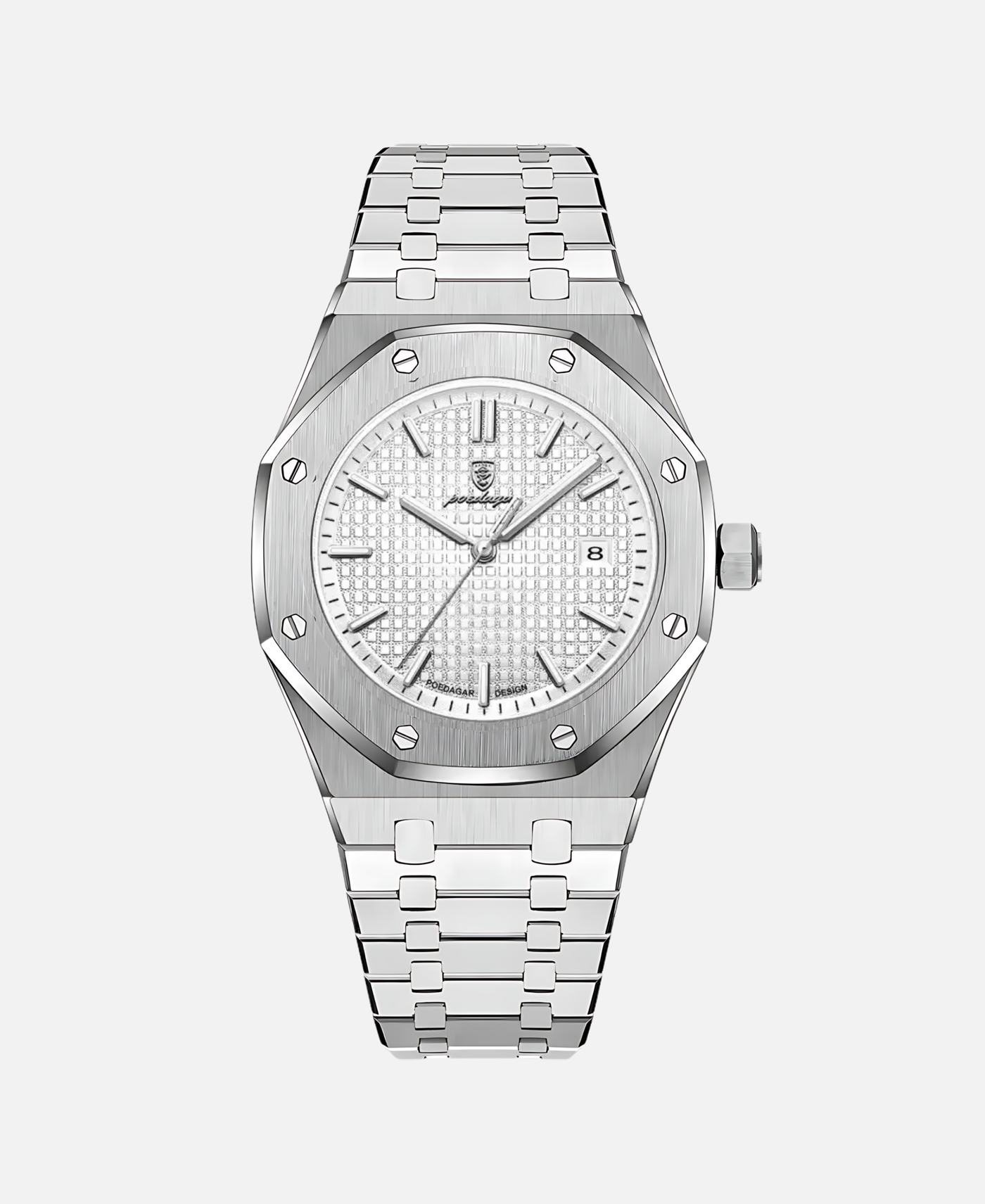 Elegant 41mm men's wristwatch with stainless steel case