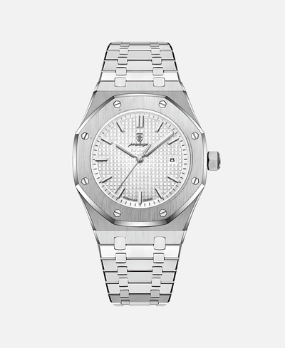 Elegant 41mm men's wristwatch with stainless steel case