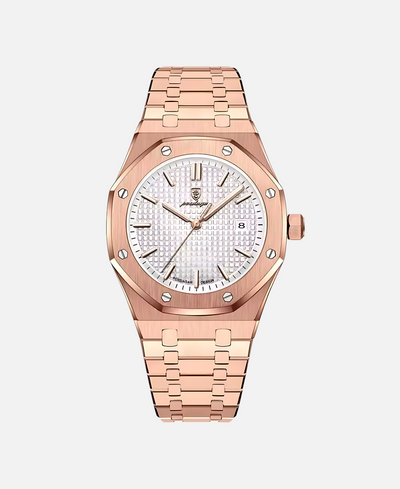 Elegant 41mm men's wristwatch with stainless steel case