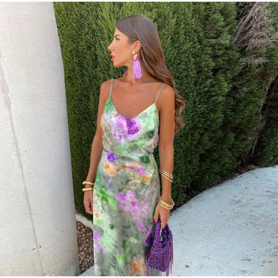 Women’s Off-Shoulder Floral Maxi Dress with Matching Shawl