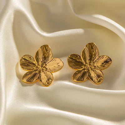Juliette - Vintage blomsterøreringe i guld