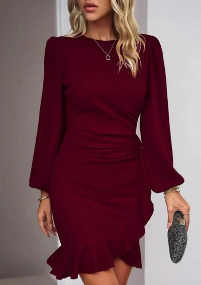 Catherine - Elegant kjole med lange ærmer
