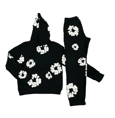 ModaDenim - Unisex Viral Blomster træningsdragt med ikoniske print