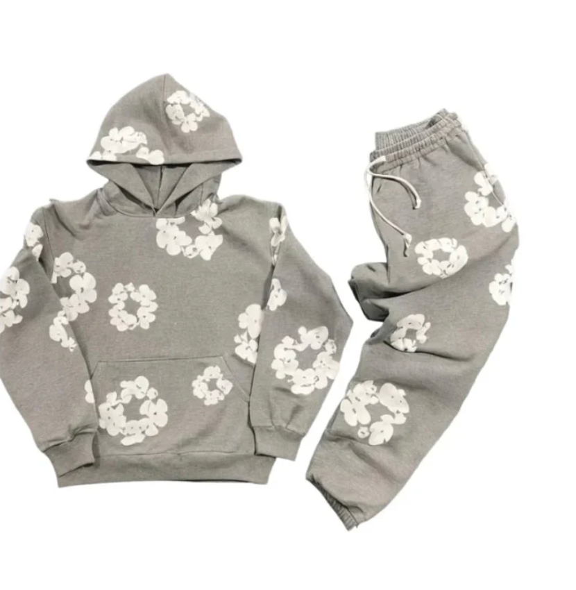 ModaDenim - Unisex Viral Blomster træningsdragt med ikoniske print