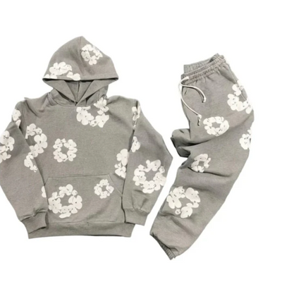 ModaDenim - Unisex Viral Blomster træningsdragt med ikoniske print