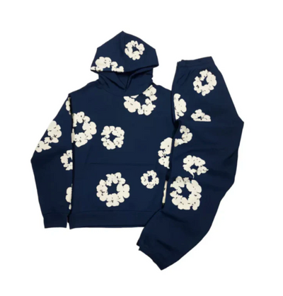 ModaDenim - Unisex Viral Blomster træningsdragt med ikoniske print