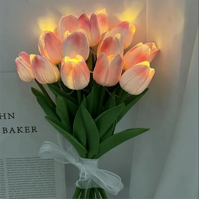 TulipGlow - Bærbar LED-tulipan-natlampe