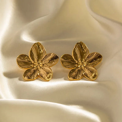 Juliette - Vintage blomsterøreringe i guld
