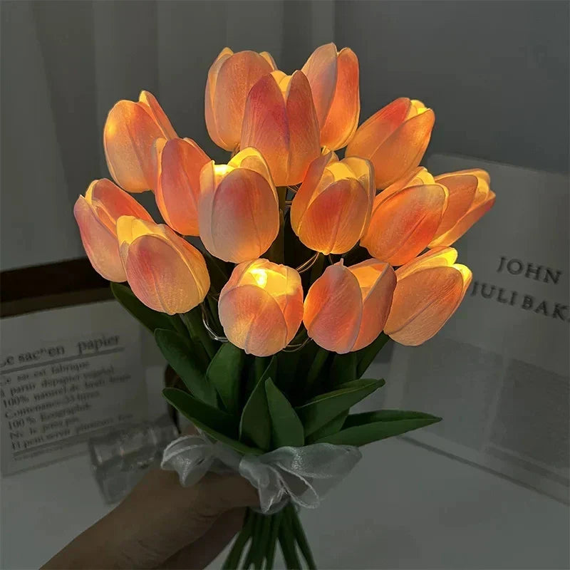 TulipGlow - Bærbar LED-tulipan-natlampe