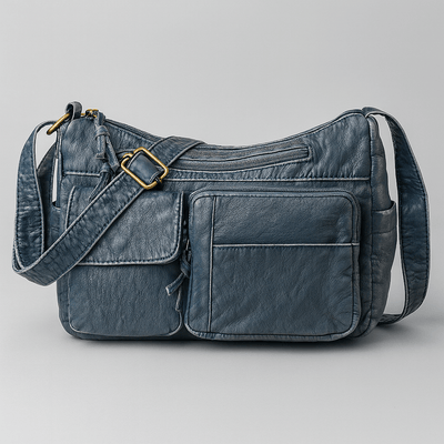 Women - Shoulder Bag - Vintage Leather Multi-Pocket