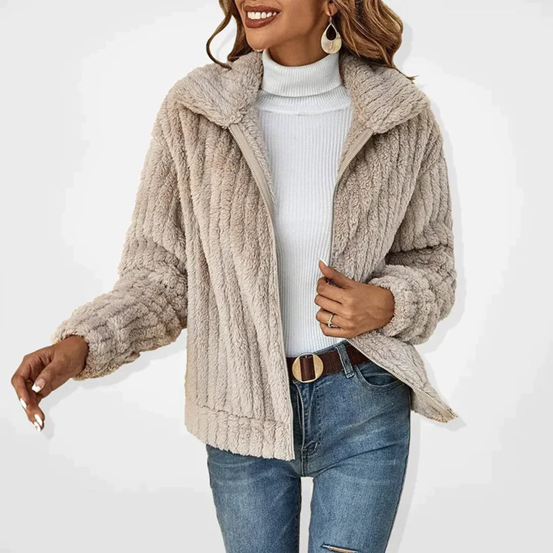 Tabitha - Lang fleece cardigan til kvinder