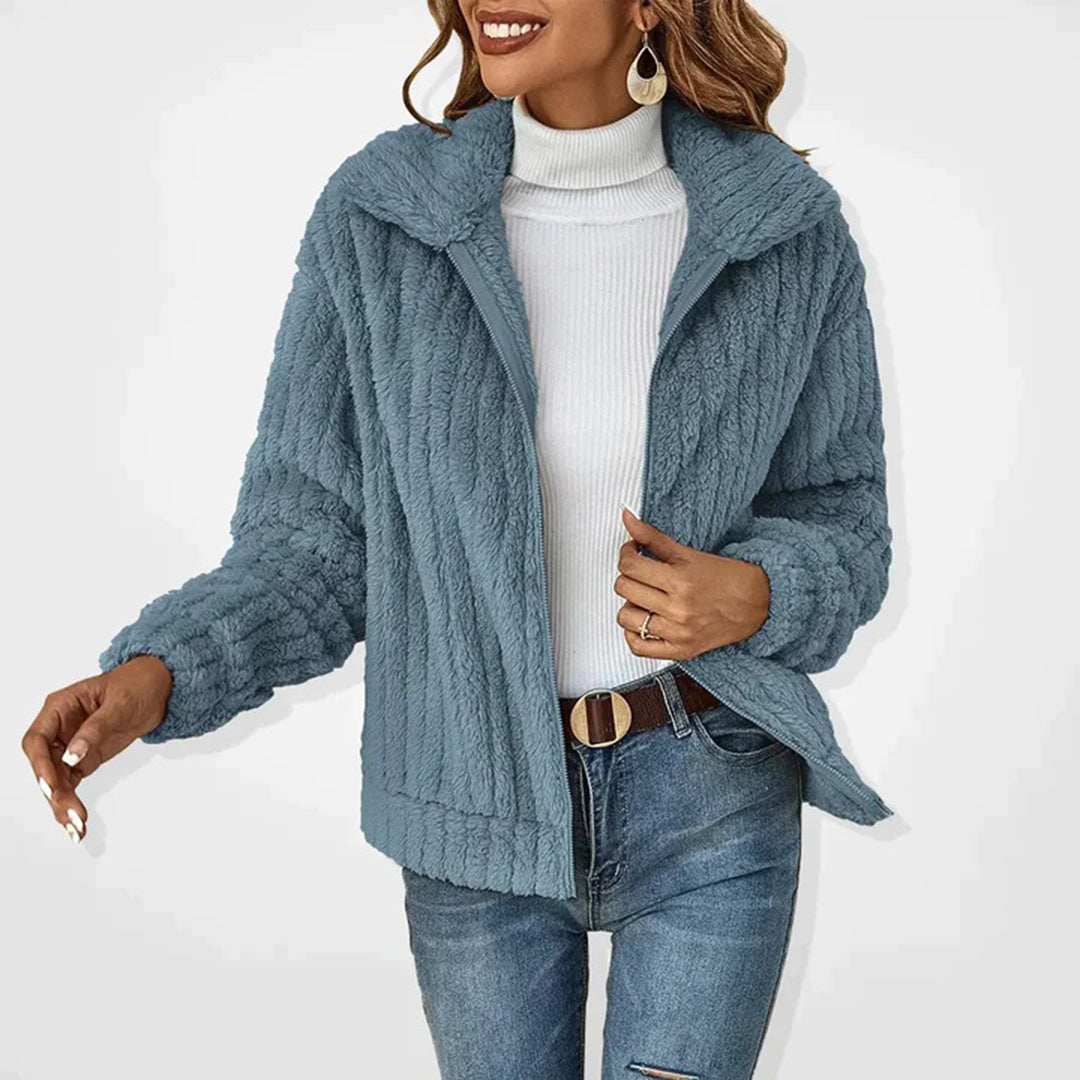 Tabitha - Lang fleece cardigan til kvinder