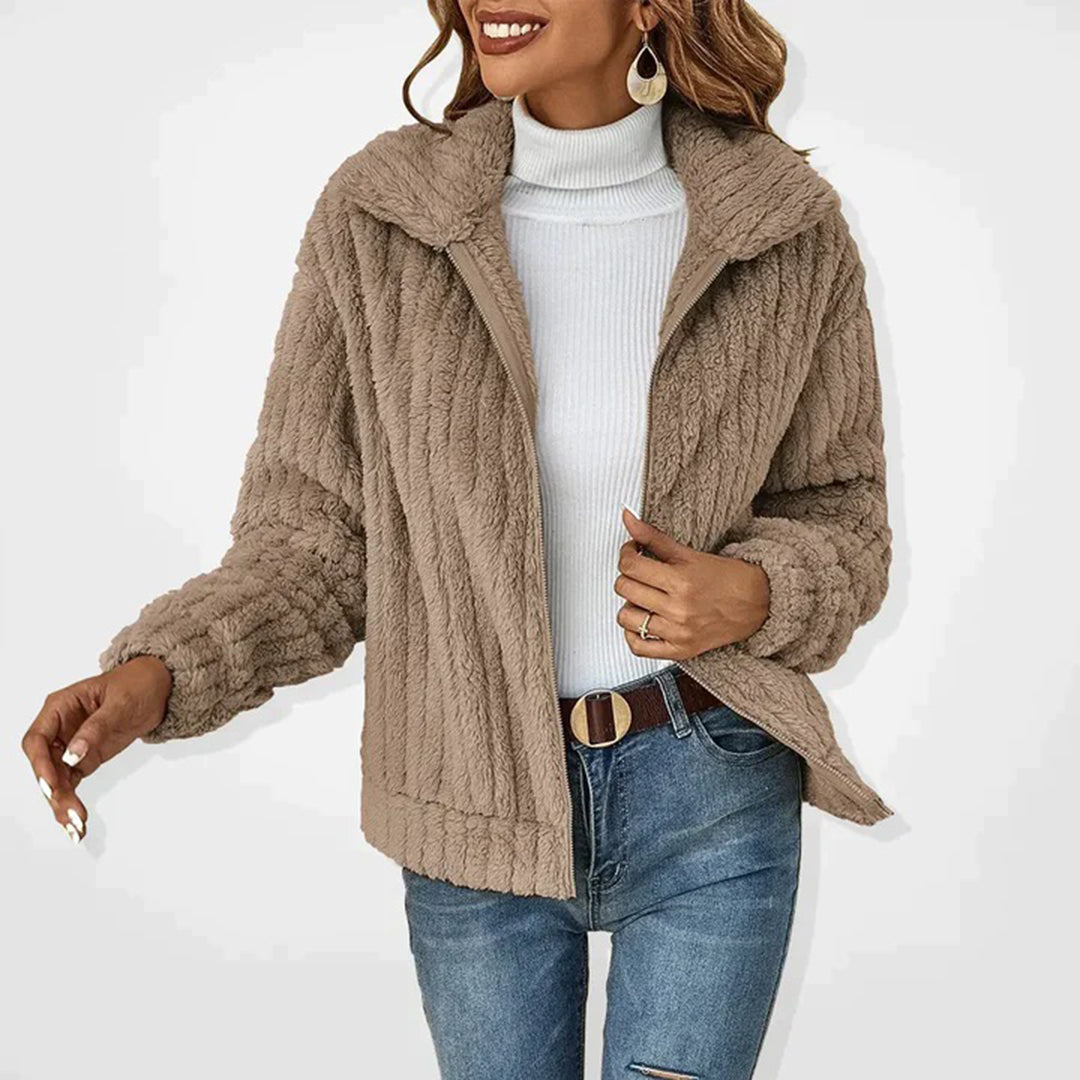 Tabitha - Lang fleece cardigan til kvinder