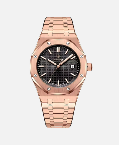 Elegant 41mm men's wristwatch with stainless steel case