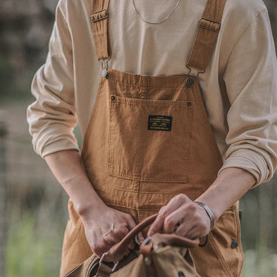 Unisex vintage-inspirerede canvas overalls