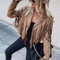 Cropped Fringe Jacket with Zipper Closure