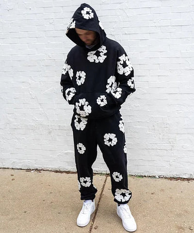 ModaDenim - Unisex Viral Blomster træningsdragt med ikoniske print