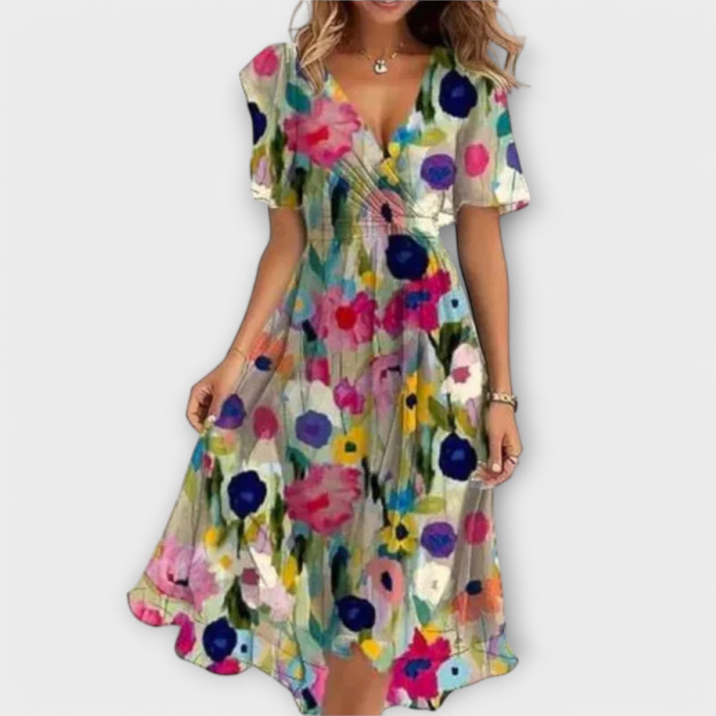 Mira - Women’s V-Neck Dress