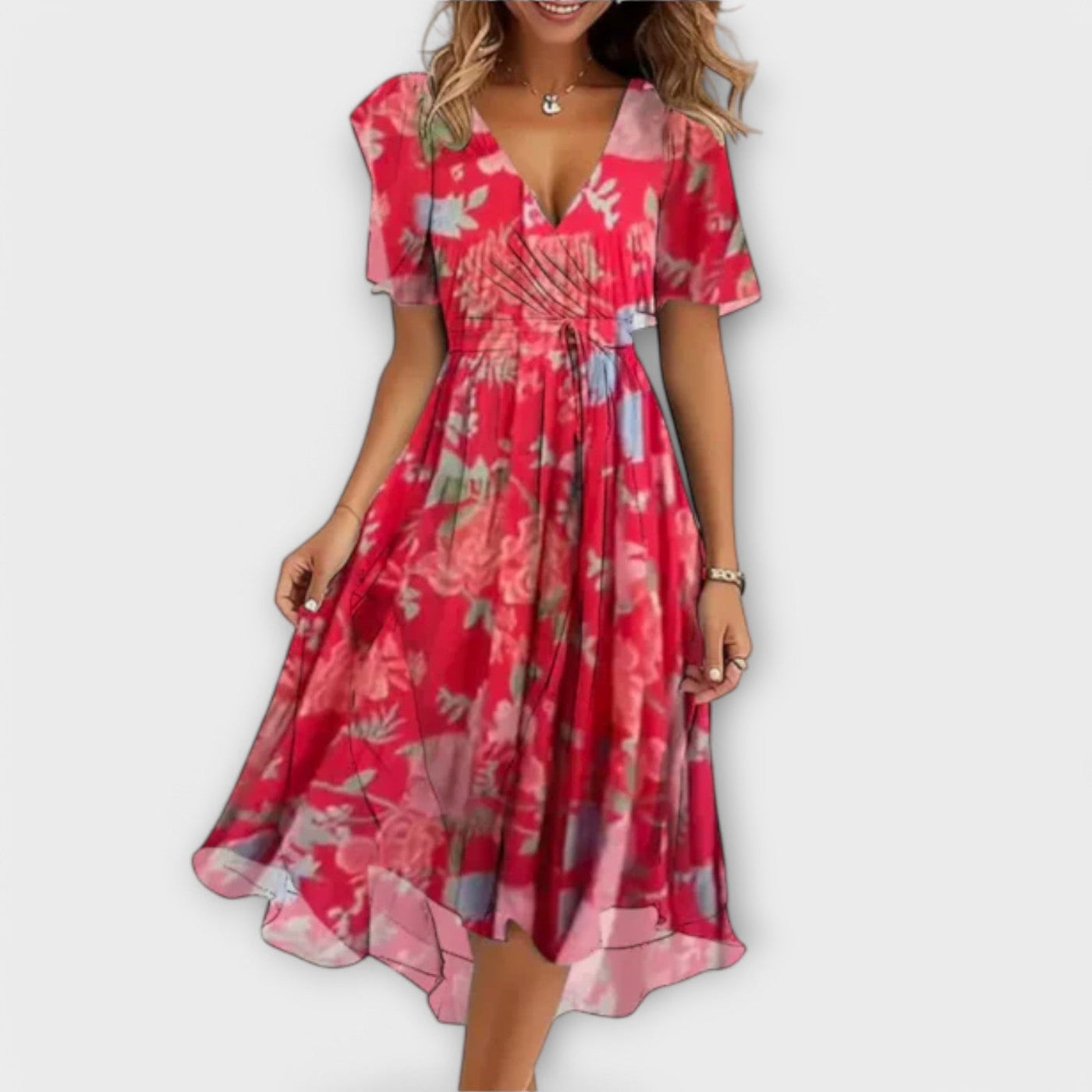 Mira - Women’s V-Neck Dress