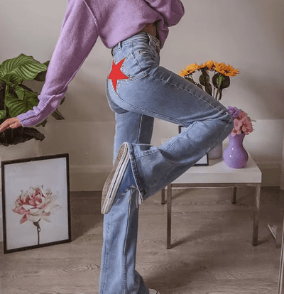 Star Baggy Jeans | Høj talje | Streetwear og original