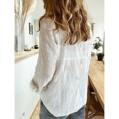 Linen shirt with collar