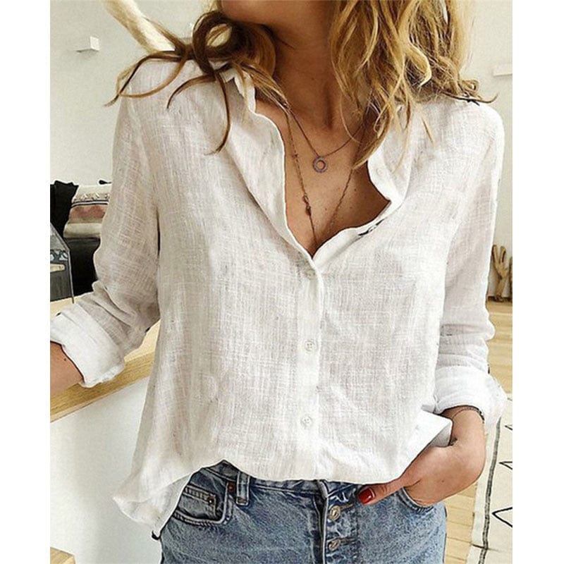 Linen shirt with collar
