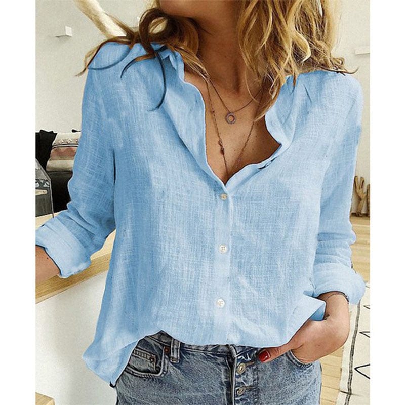 Linen shirt with collar