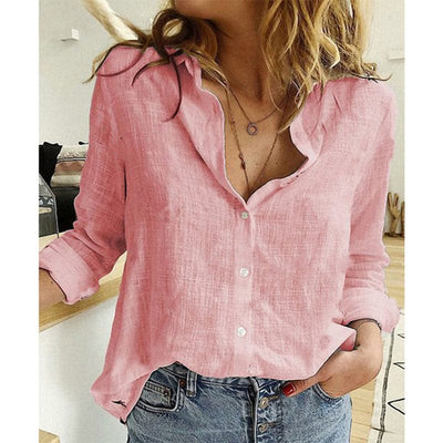 Linen shirt with collar
