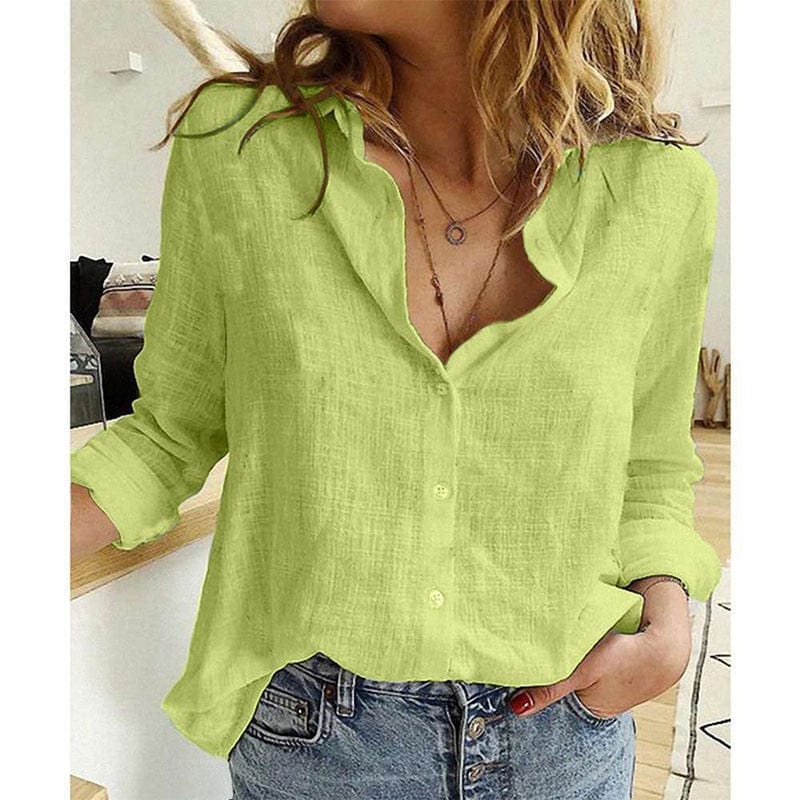 Linen shirt with collar