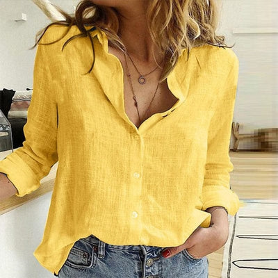 Linen shirt with collar